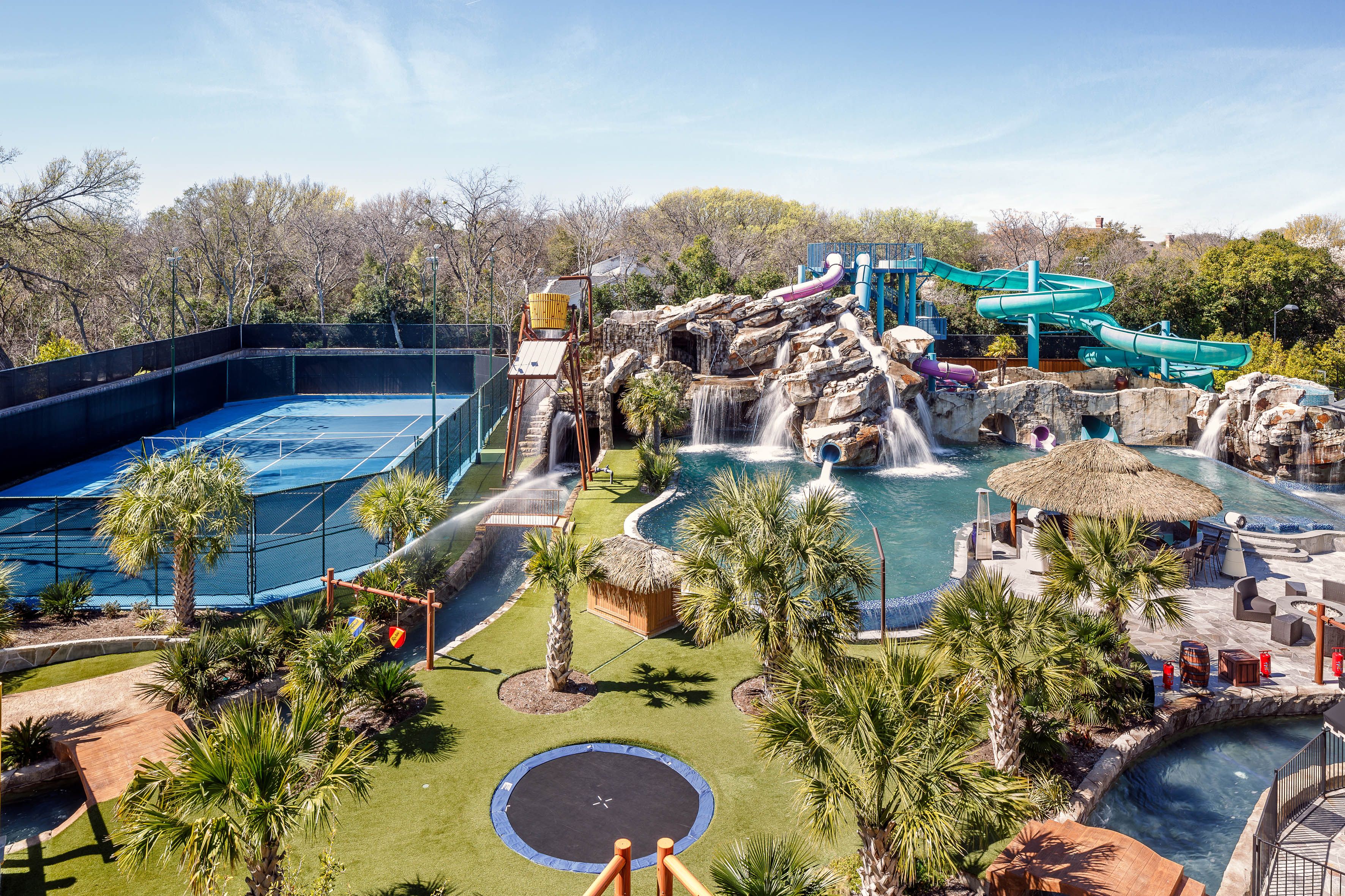 mansion with indoor pool waterslide