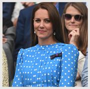 kate middleton wearing polka dot dress similar to catherine walker dress worn by princess diana