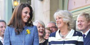 Queen Elizabeth II, Camilla, Duchess Of Cornwall And kate middleton Catherine, Duchess Of Cambridge Visit Fortnum & Mason Store
