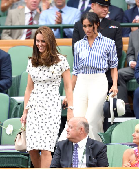 Kate Middleton and Meghan Markle attend Wimbledon in the summer of 2018