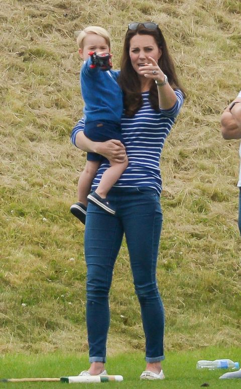 kate middleton prince louis watch prince william and prince harry play polo