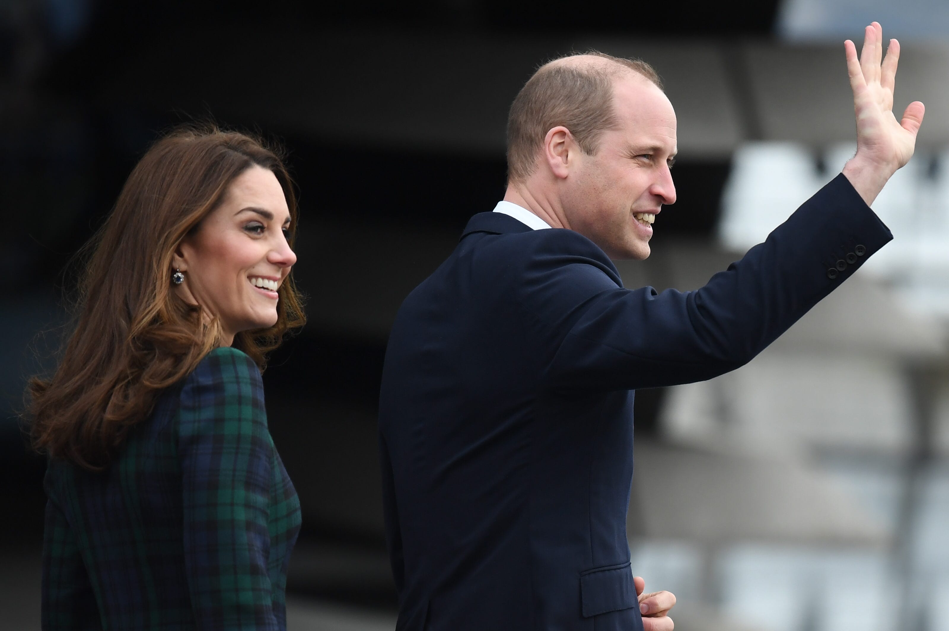 The Duchess of Cambridge wraps up in tartan coat for opening of V&A in ...