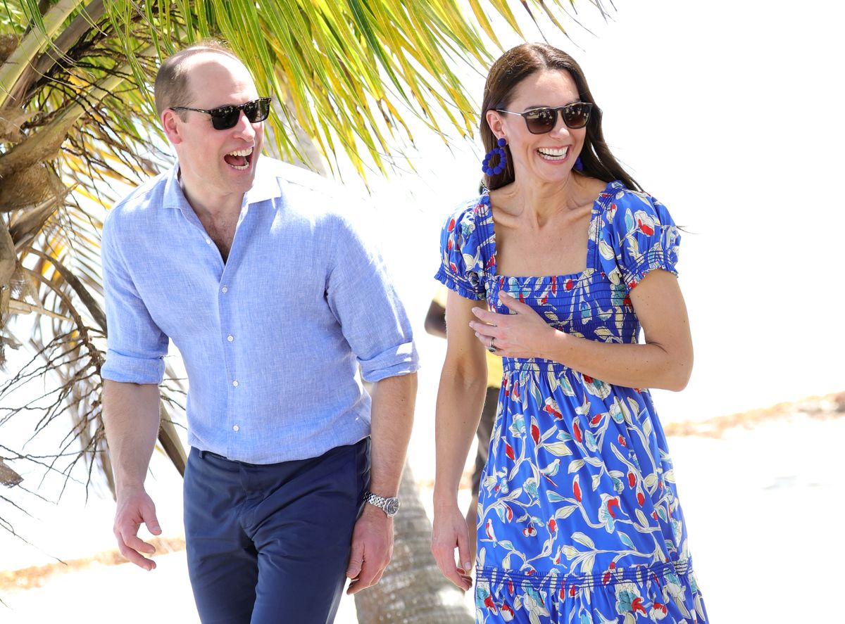 Kate Middleton Wears Tory Burch Dress in Colors of Belize's Flag