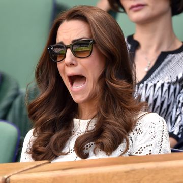 kate middleton sport reaction face Attend The Wimbledon Championships