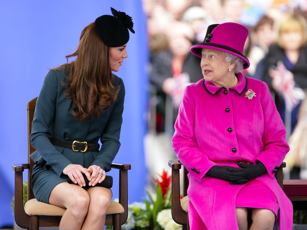 Queen Elizabeth II, Prince Philip, Duke Of Edinburgh And Catherine, Duchess Of Cambridge Visit Leicester