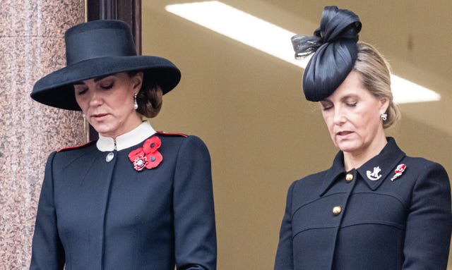 duchess of cambridge princess anne sophie wessex remembrance sunday