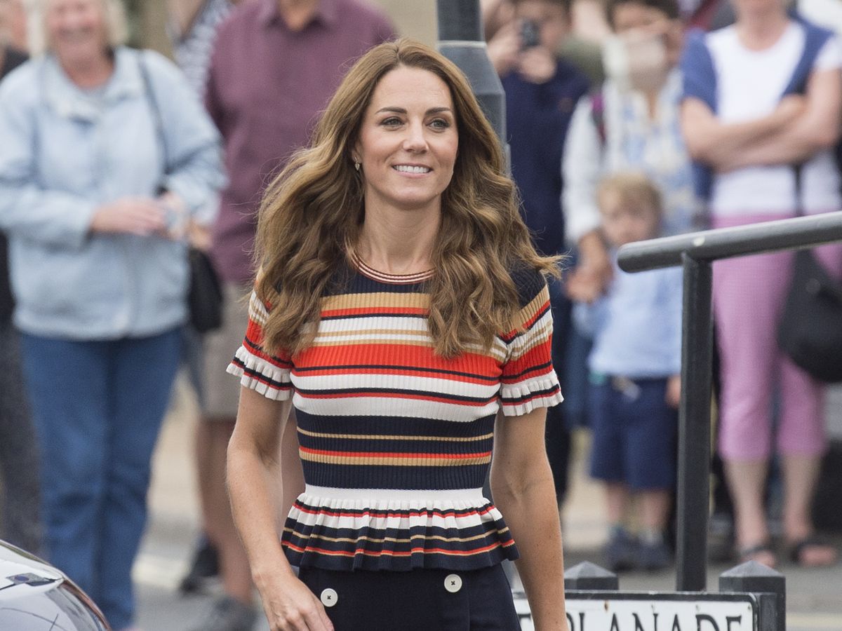 Kate Middleton Wears Striped a Sandro Shirt to King's Cup Regatta
