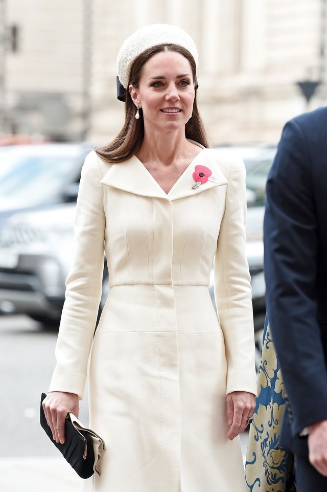 Kate Middleton Rewears White Coat Dress for Anzac Day Service