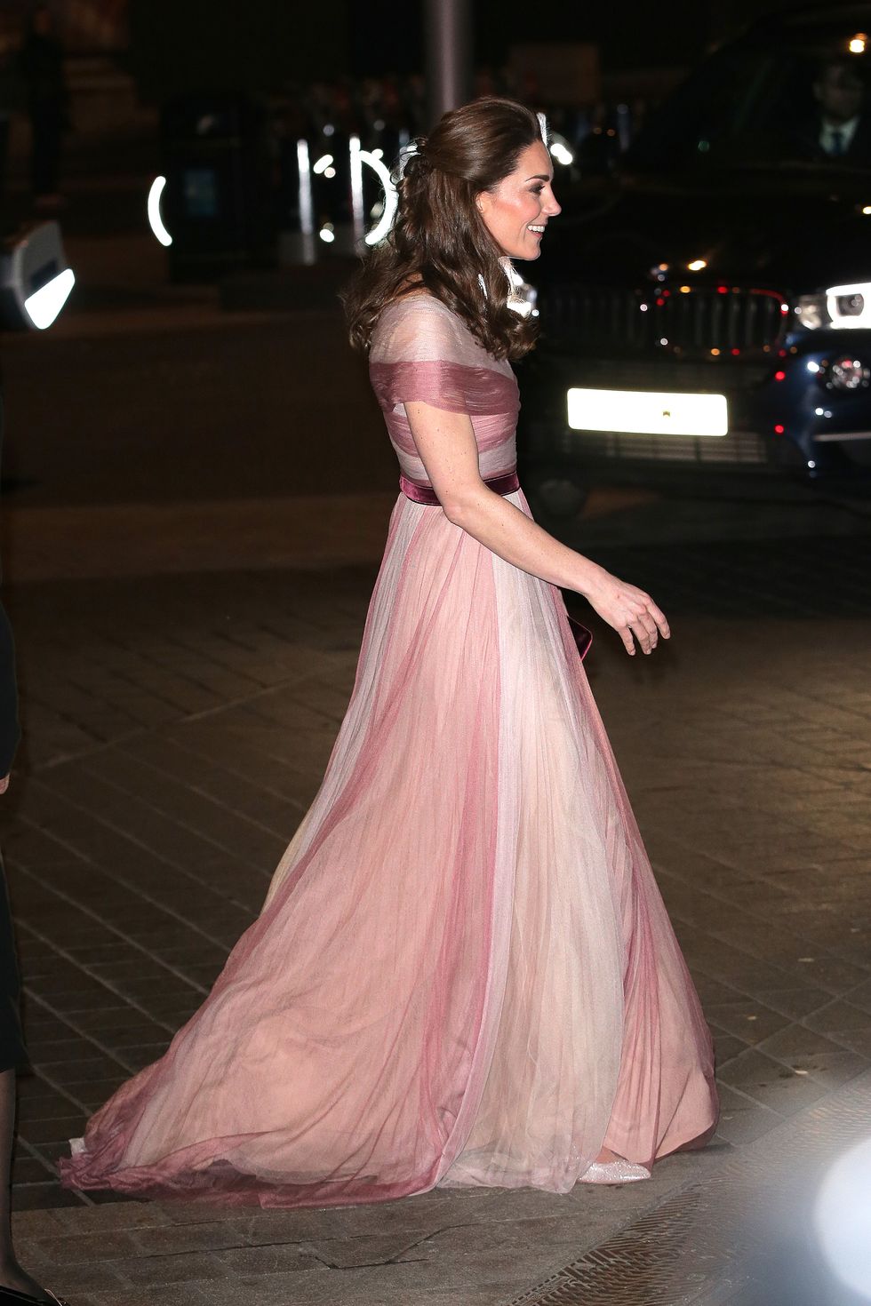 Kate Middleton Wears Pink and Cream Gucci Dress to the 100 Women