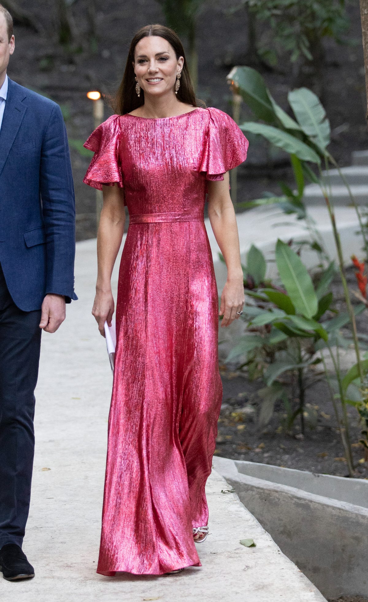 duchess of cambridge pink sparkling dress