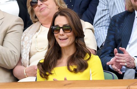 kate middleton reaction sport face Celebrities Attend Wimbledon
