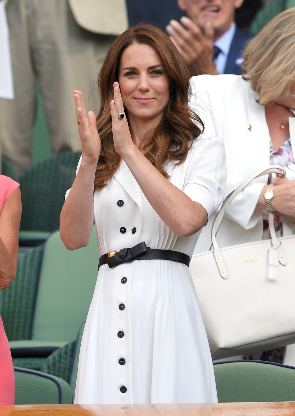 Dolce & Gabbana Miss Sicily Bag worn by Catherine, Duchess of Cambridge  Wimbledon Ladies Singles Final July 13, 2019