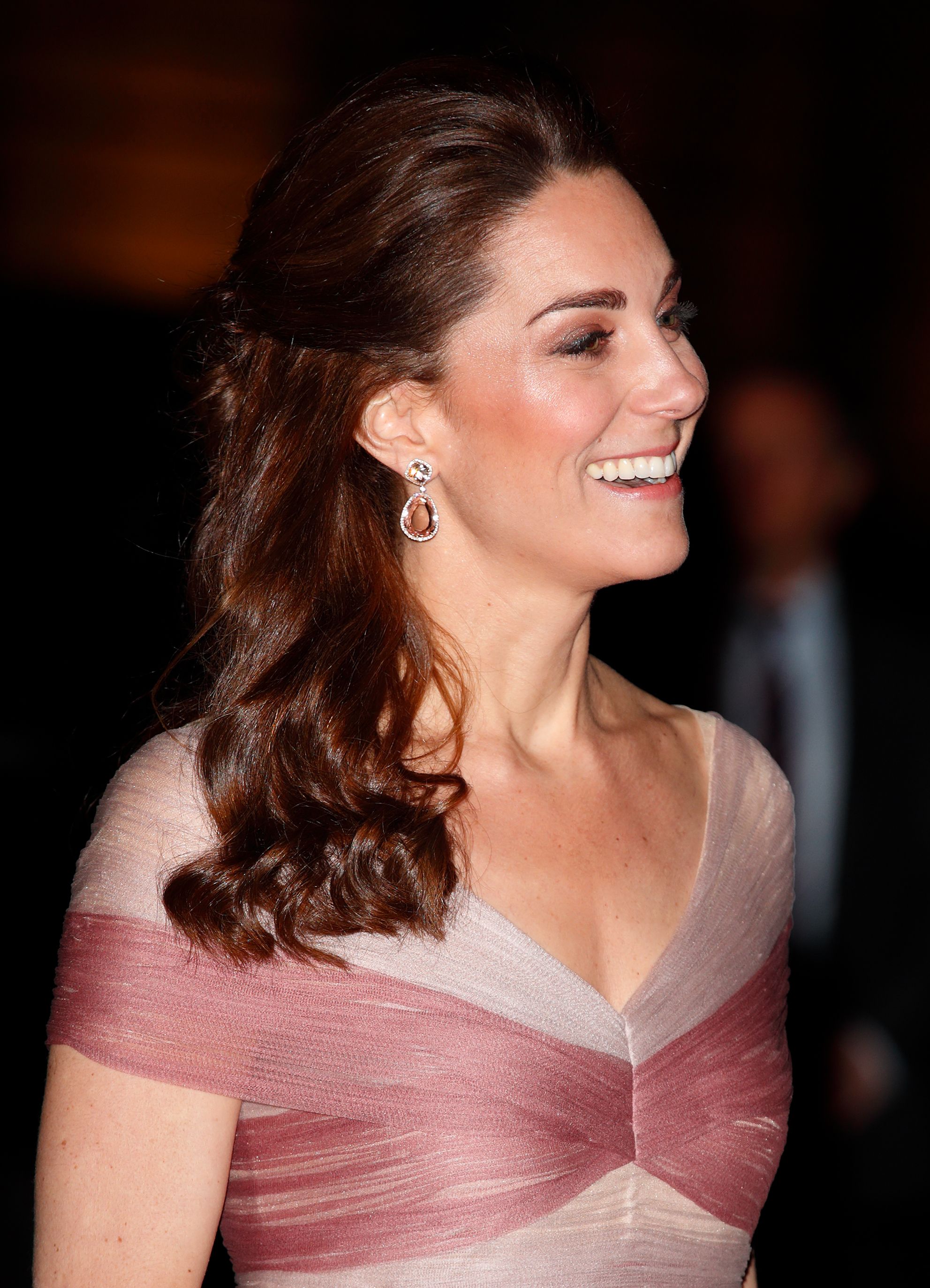 Kate Middleton Wore a Gorgeous Rose-Colored Gucci Gown to the 100