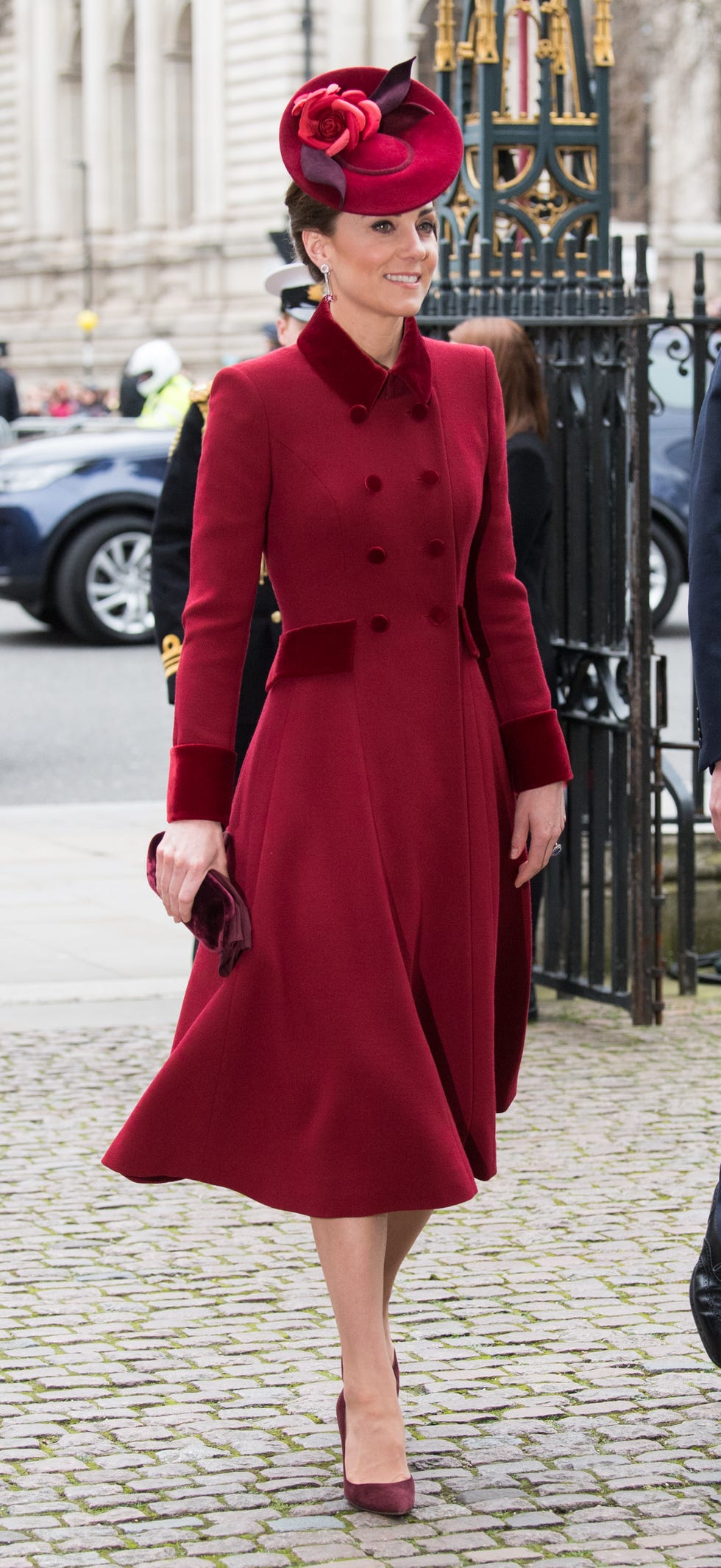 Kate Middleton llega a la misa del día de la Commonwealth