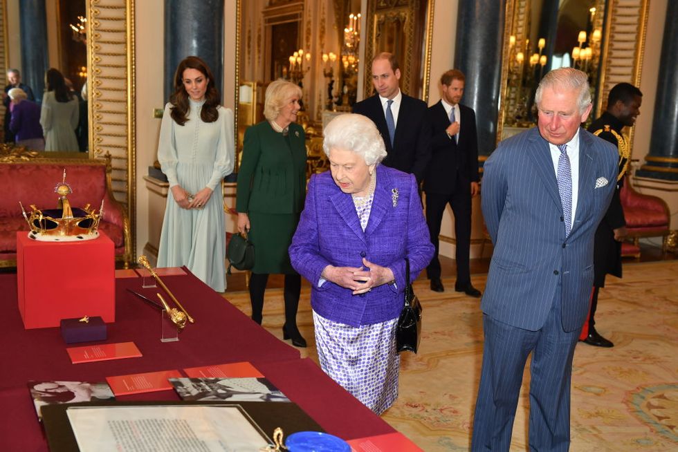 Queen Elizabeth II Marks The Fiftieth Anniversary Of The Investiture Of The Prince of Wales