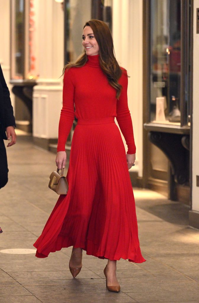 Kate Middleton Wore Chic Red to a Speech in London. See Photos Here.