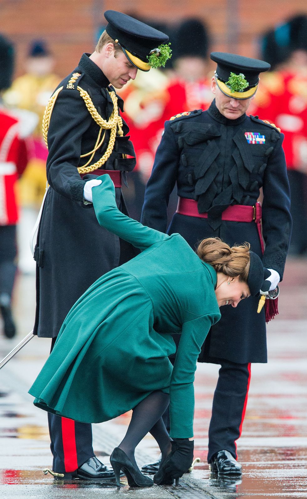prince william and the duchess of cambridge attend a st patrick's day parade