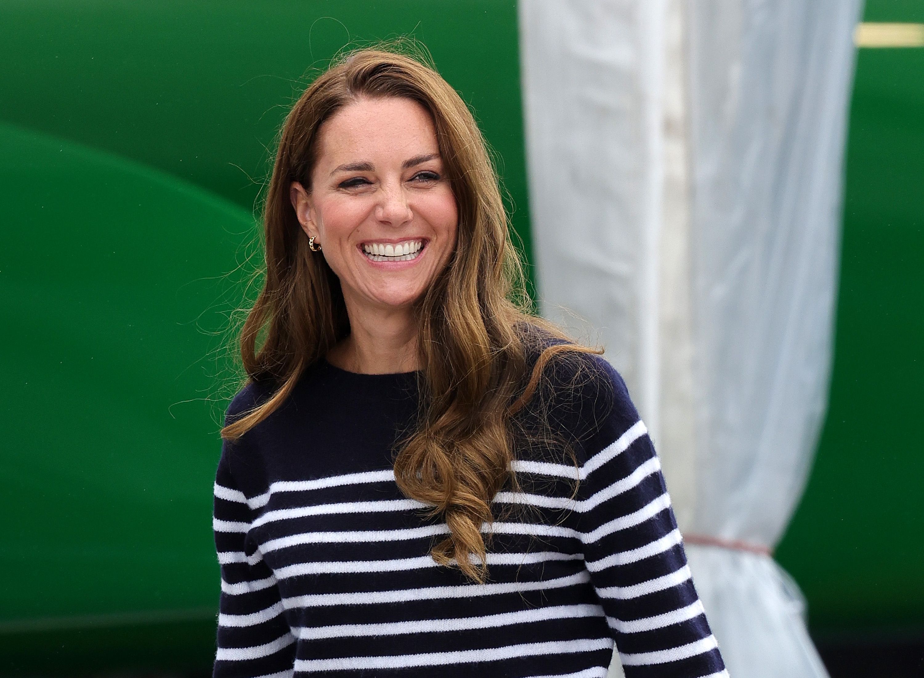 Kate Middleton Wore a Striped Shirt and a Racing Kit for the the
