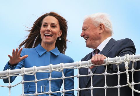 The Duke & Duchess Of Cambridge Attend The Naming Ceremony For The RSS Sir David Attenborough