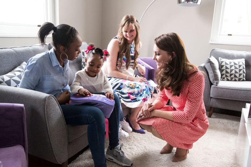 the duchess of cambridge attends launch of maternal mental health films with best beginnings and heads together