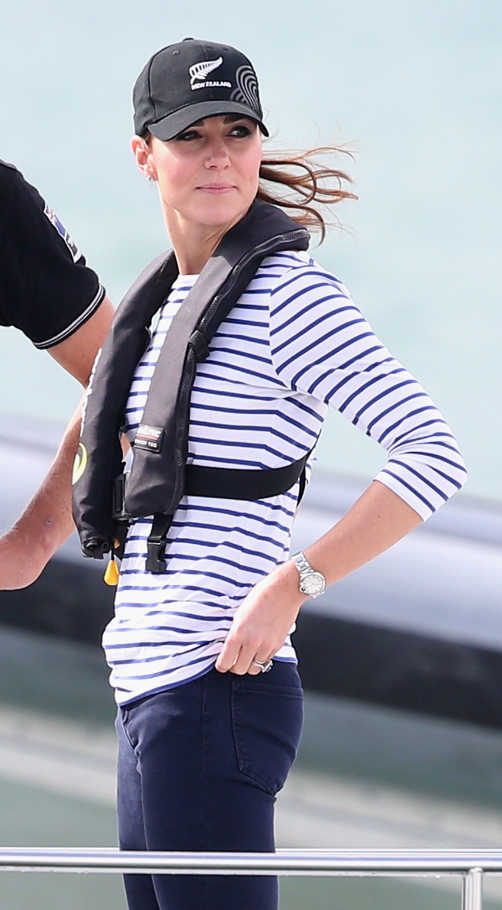 Kate Middleton Wears Striped a Sandro Shirt to King's Cup Regatta