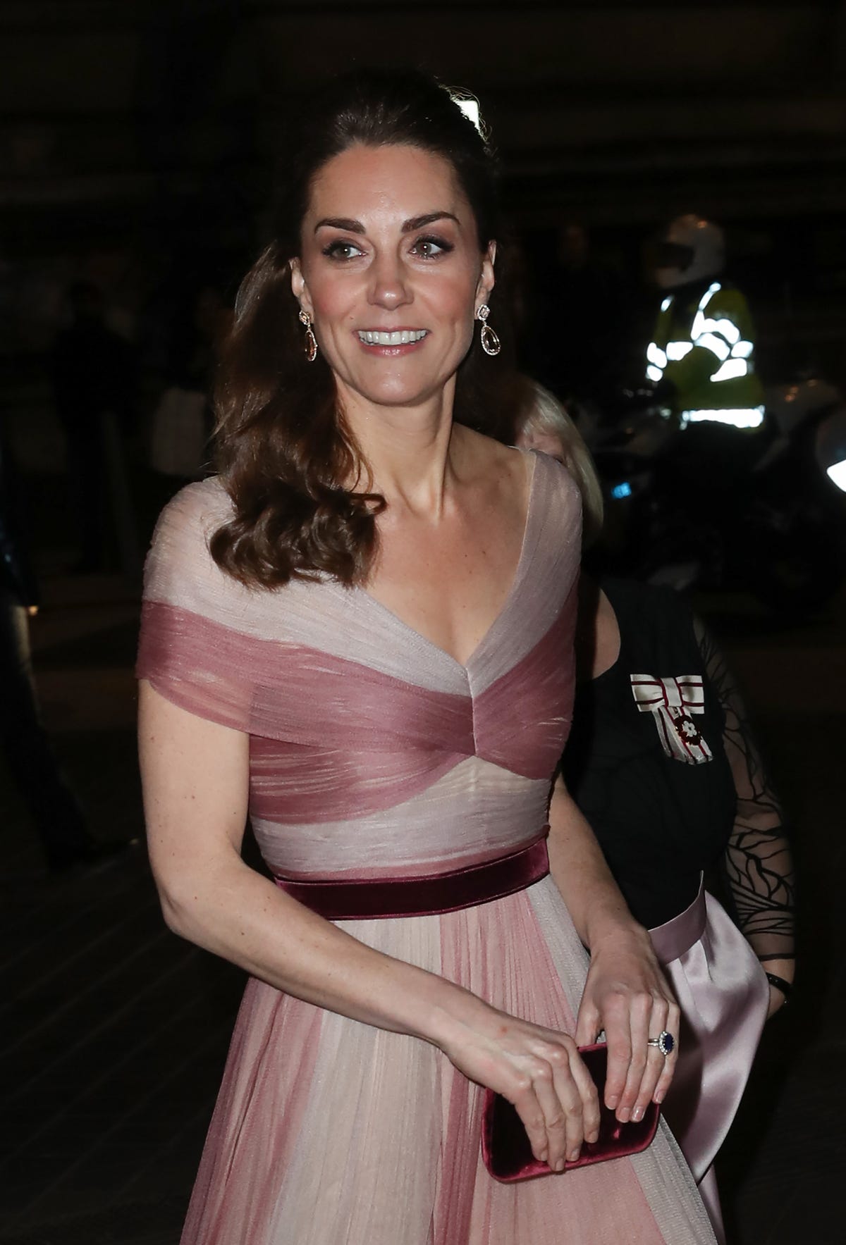 The Duchess of Cambridge pink gown - Kate Middleton wears Gucci dress ...