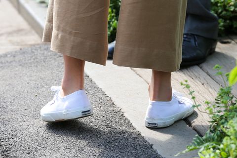 Catherine, Duchess of Cambridge seen in white shoe at her '...