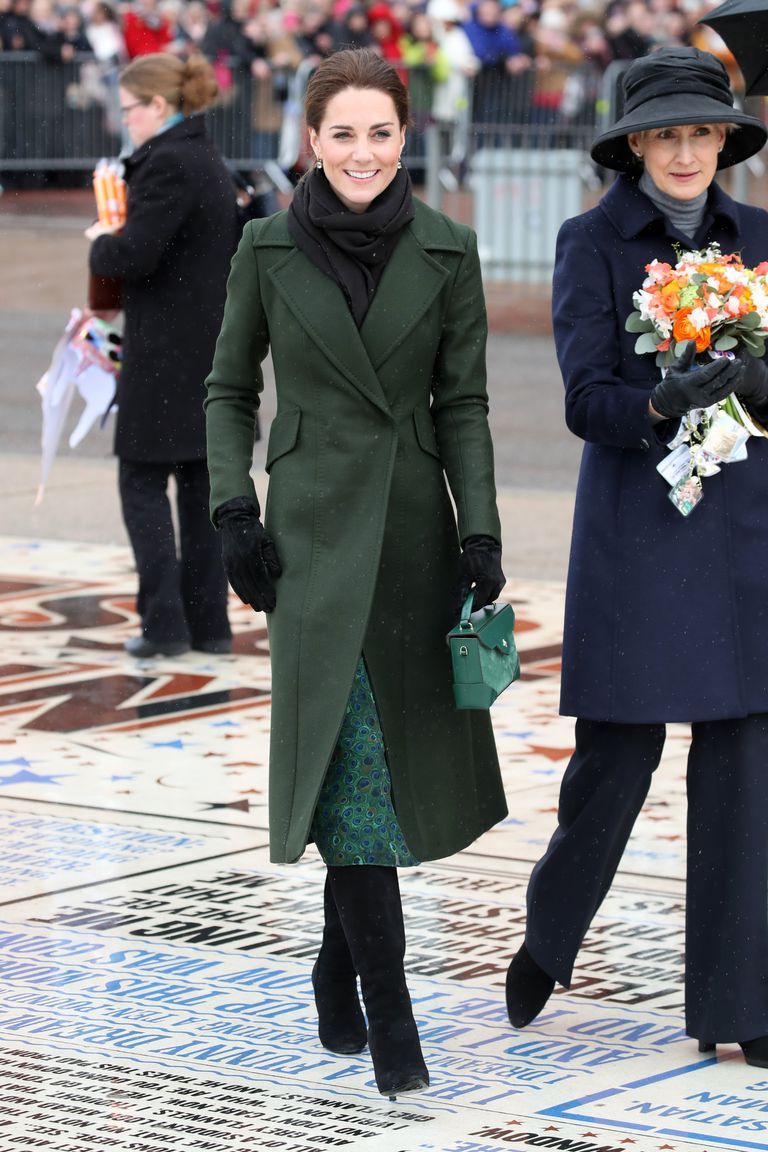 Kate Middleton Stuns In Olive Green Coat For Blackpool Visit With