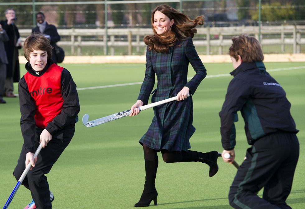 catherine, duchess of cambridge visits st andrew's school