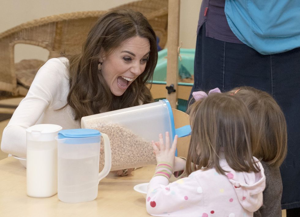 the duchess of cambridge visits leyf stockwell gardens nursery pre school