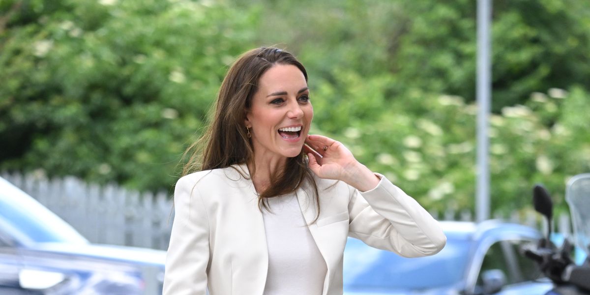 Kate Middleton Wears Beige Reiss Blazer During Visit to The Baby
