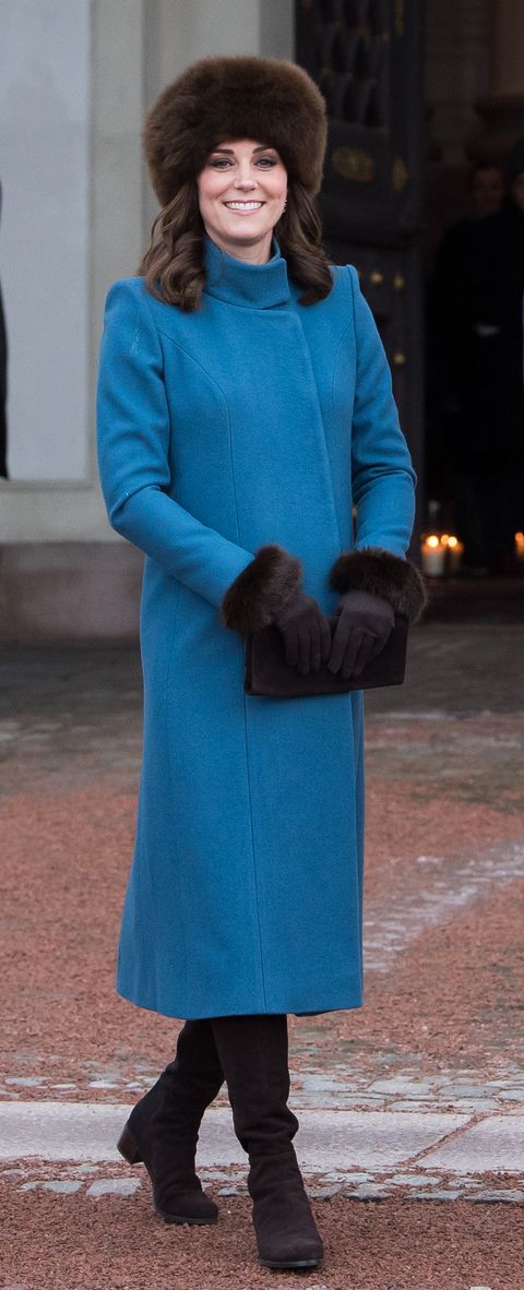 kate in norway in 2018, first wearing the coat
