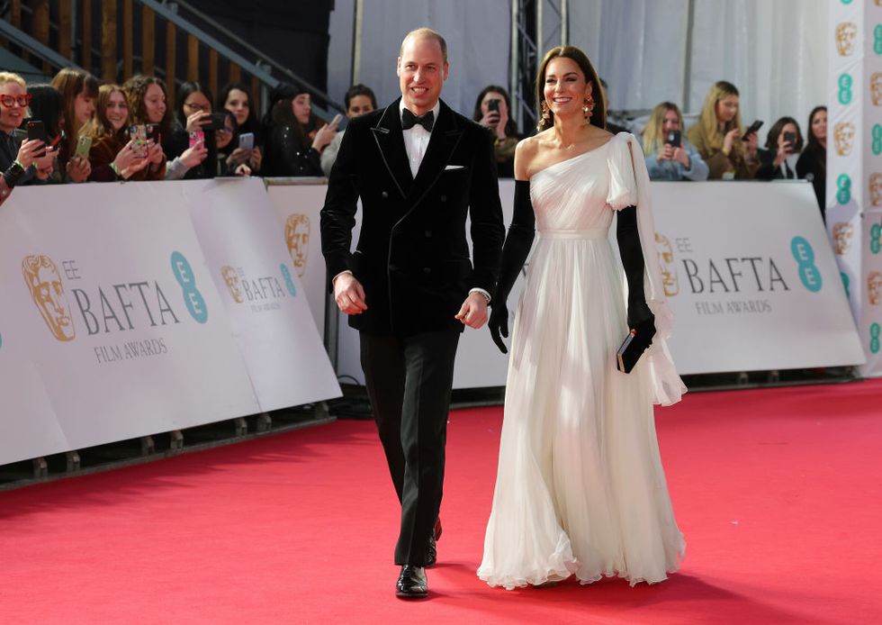the prince and princess of wales attend the ee bafta film awards 2023
