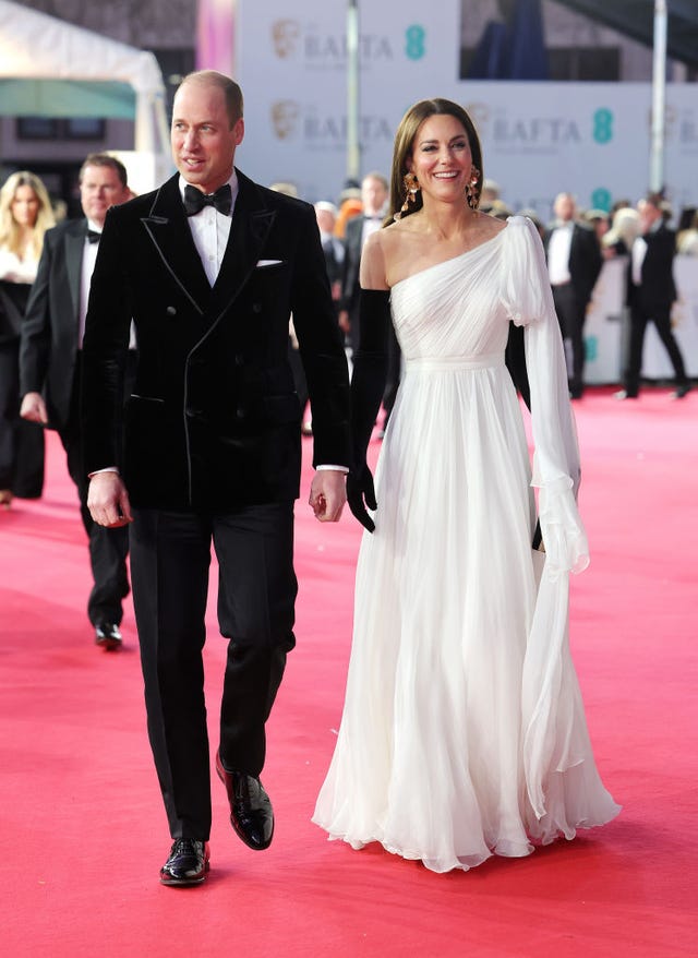 the prince and princess of wales attend the ee bafta film awards 2023