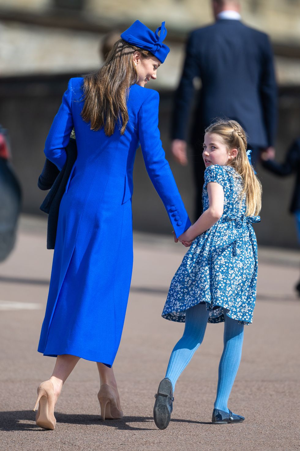 Kate Middleton And Princess Charlotte Matched In Bright Blue For Easter Service With Royals