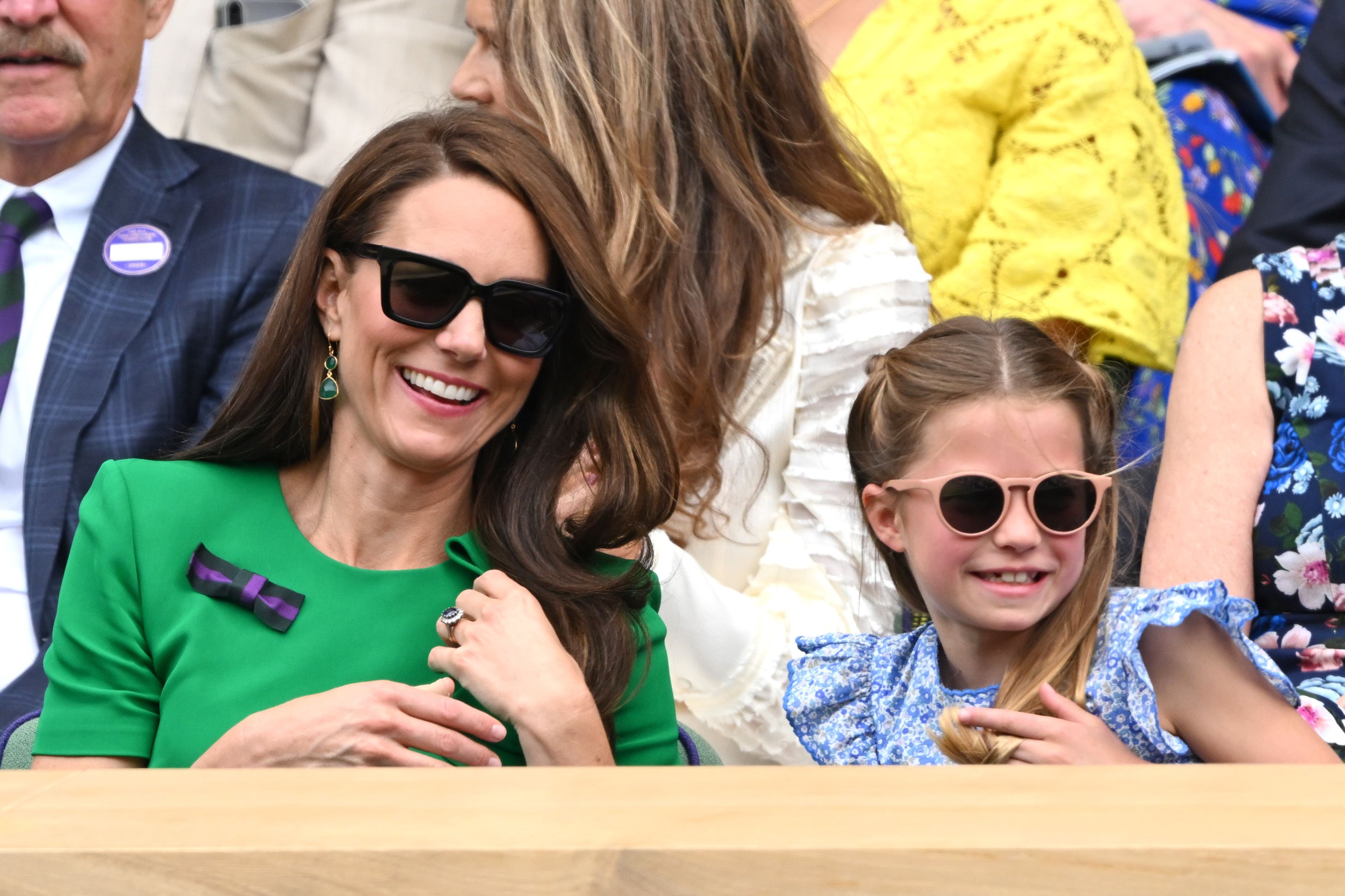 Princess Kate back in Royal Box at Wimbledon with Prince William and two of  their children