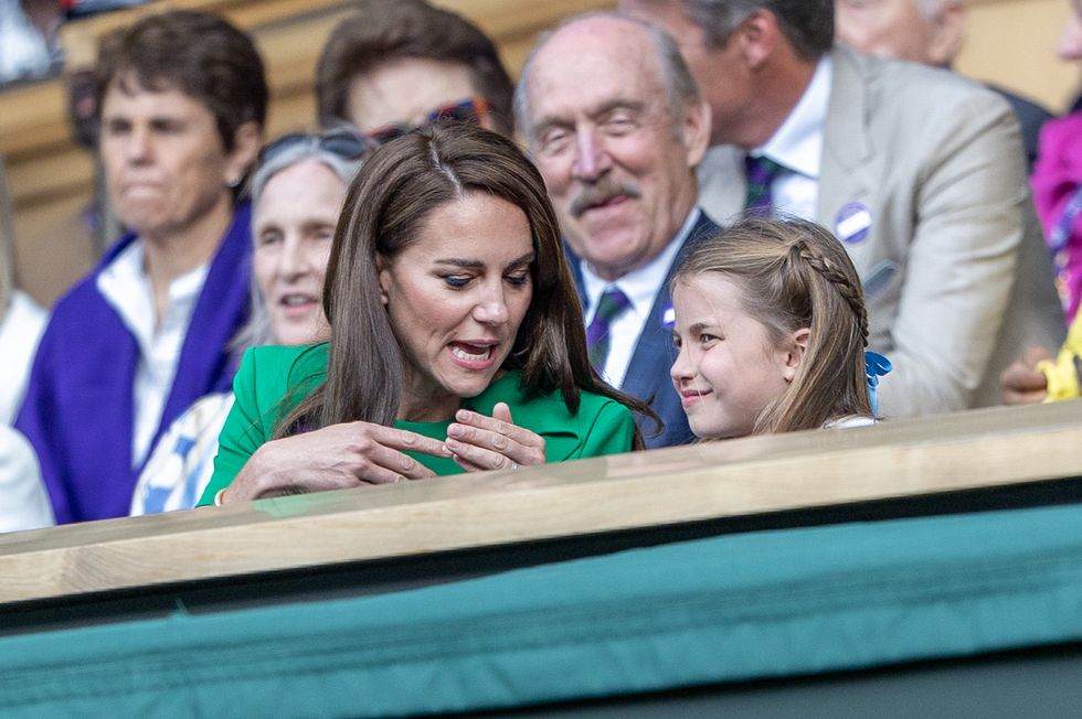Kate Middleton and Charlotte at Wimbledon