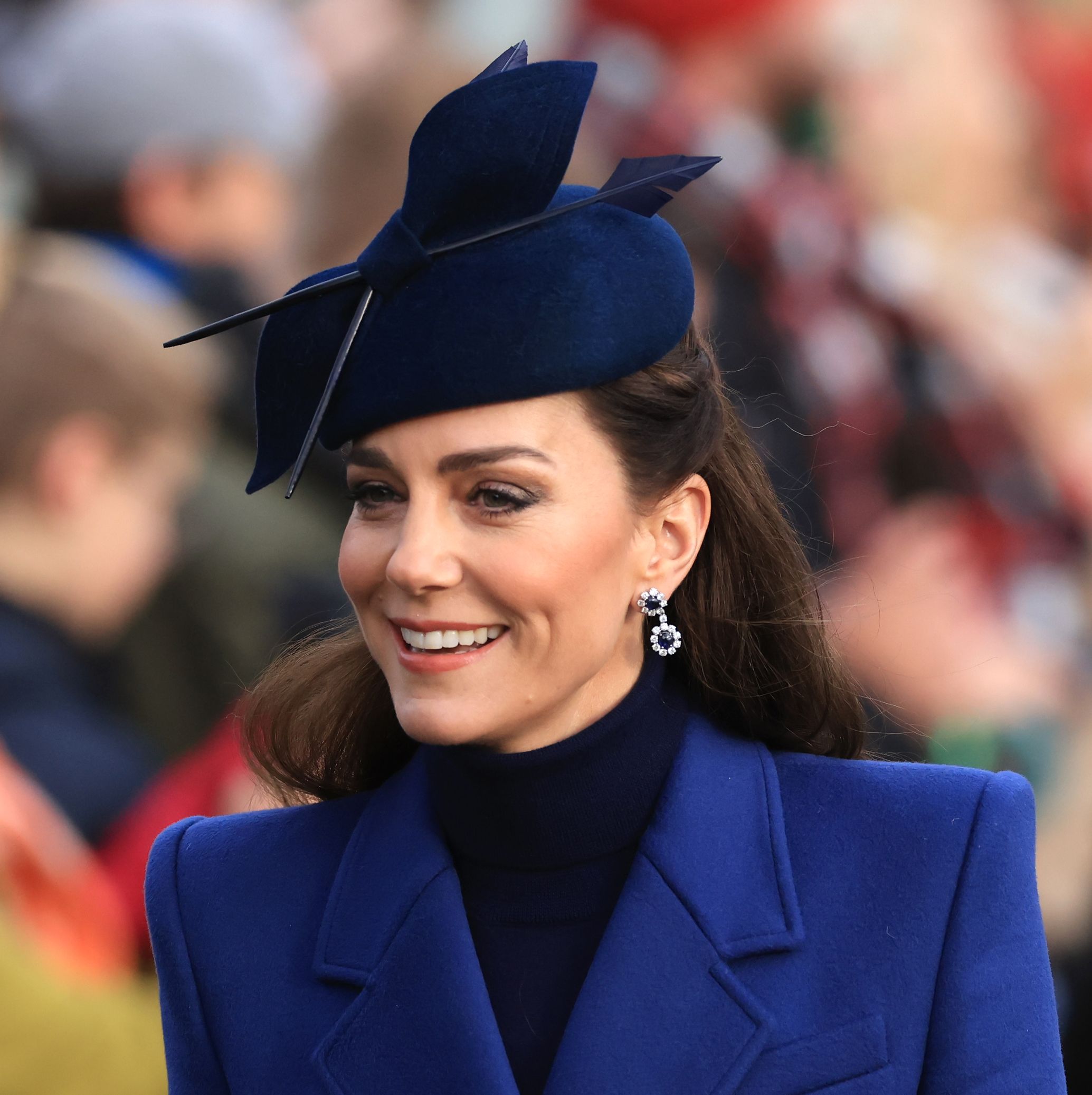 The Princess of Wales did a blue monochrome look this year at Sandringham.