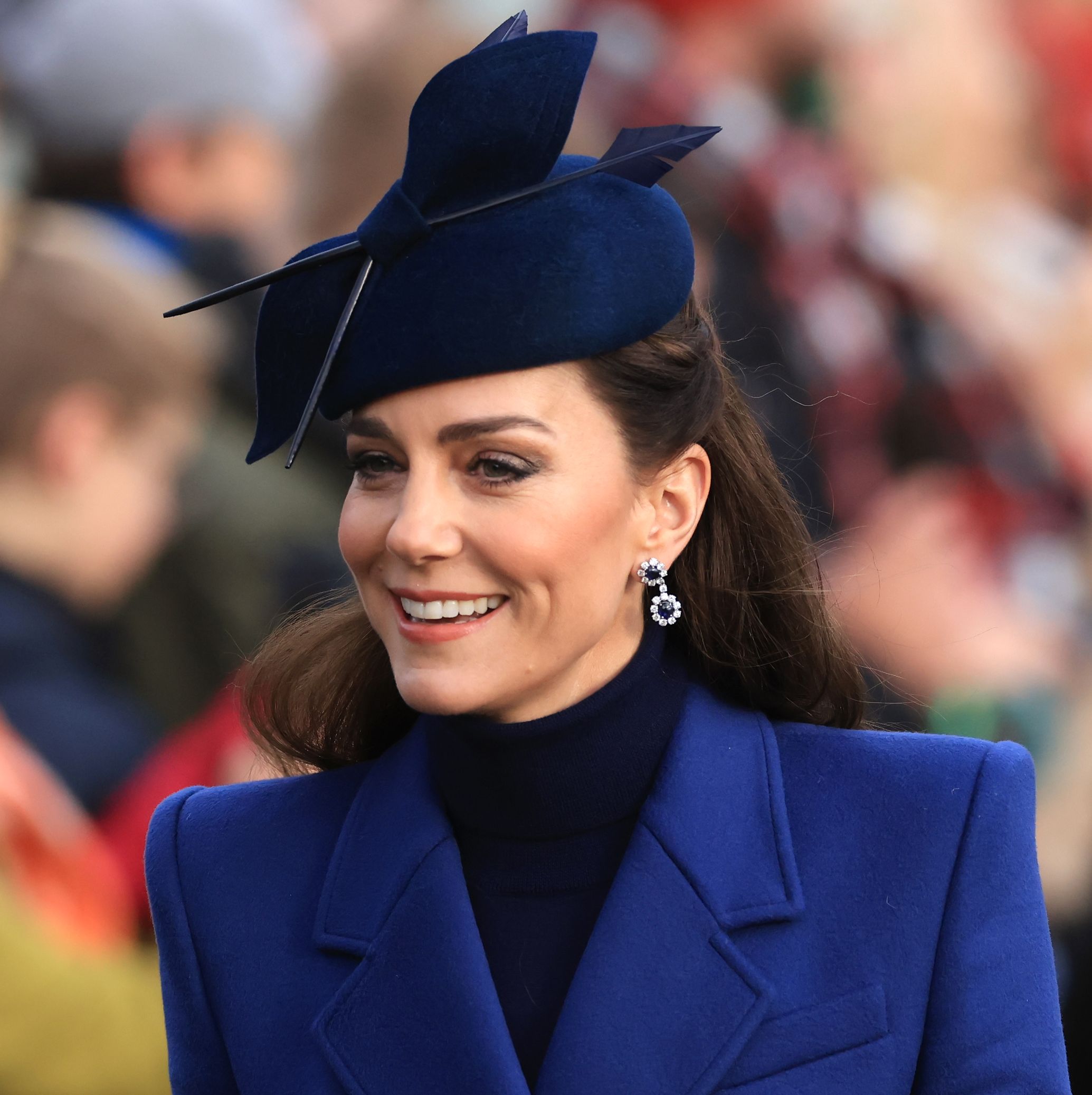 The Princess of Wales did a blue monochrome look this year at Sandringham.