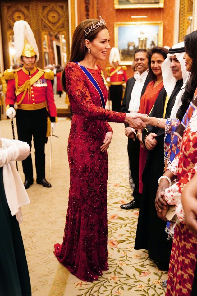 king charles iii and camilla, queen consort host a reception for members of the diplomatic corps