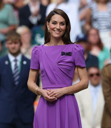 kate middleton during day fourteen the championships wimbledon 2024