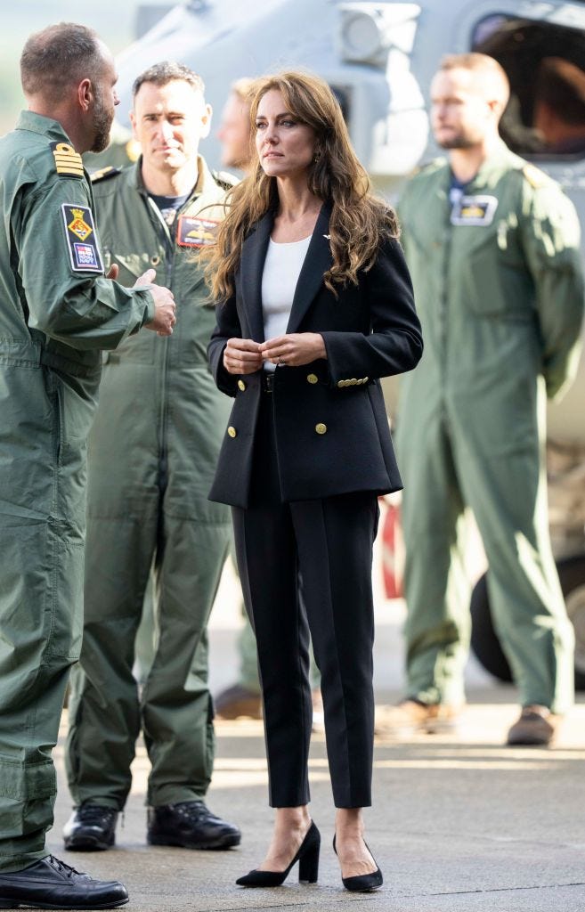the princess of wales visits royal naval air station yeovilton