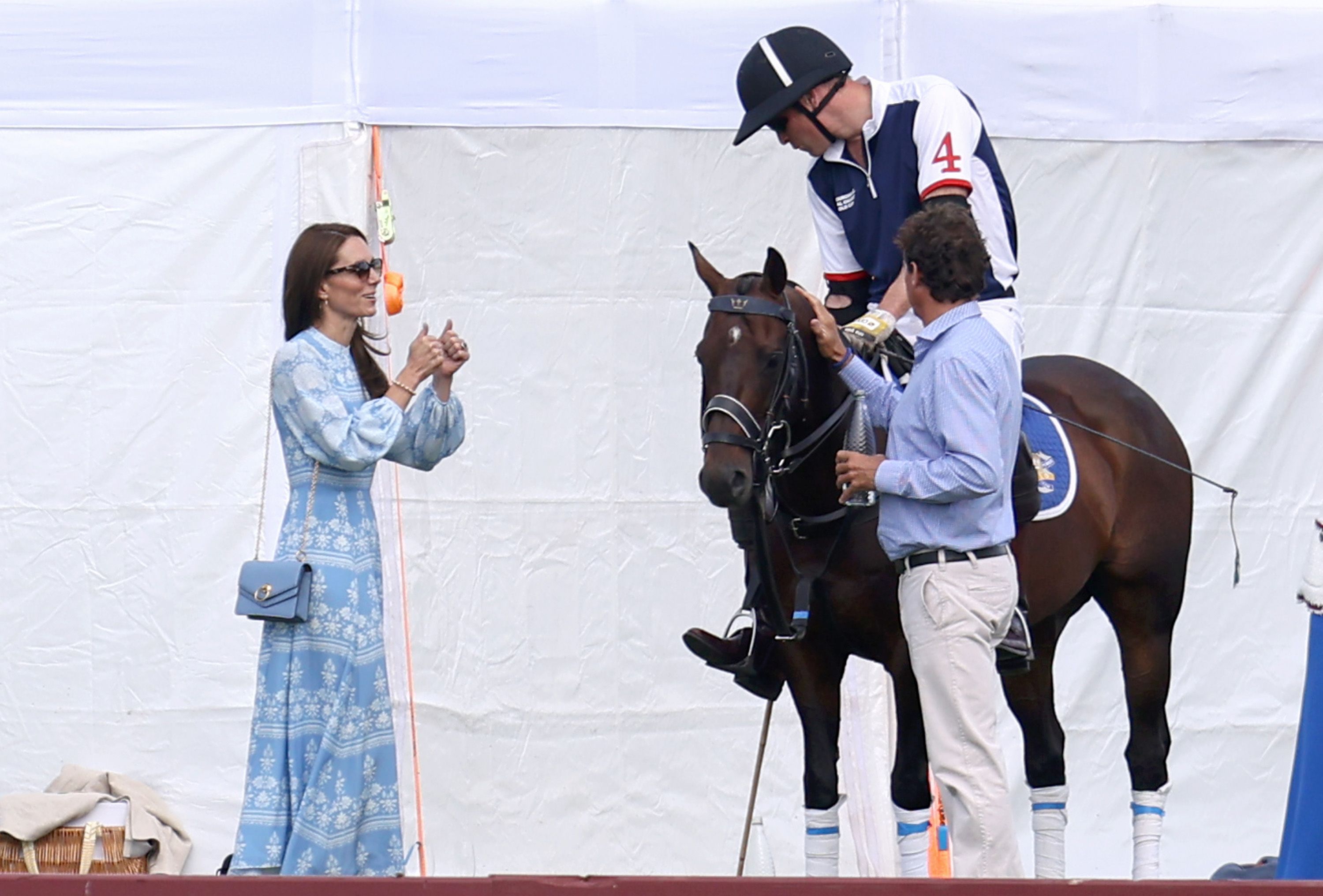 Kate Middleton Wears Light Blue Beulah London Dress at the Royal Charity  Polo Cup, Photos