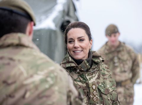 the princess of wales visits the 1st battalion irish guards
