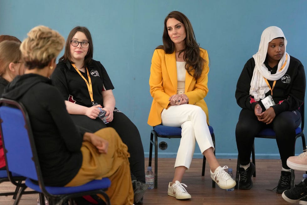 Kate Middleton Wore a Sunny Yellow Blazer to Mark Mental Health Awareness Week in Bath Kate Middleton Wore a Sunny Yellow Blazer to Mark Mental Health Awareness Week in Bath