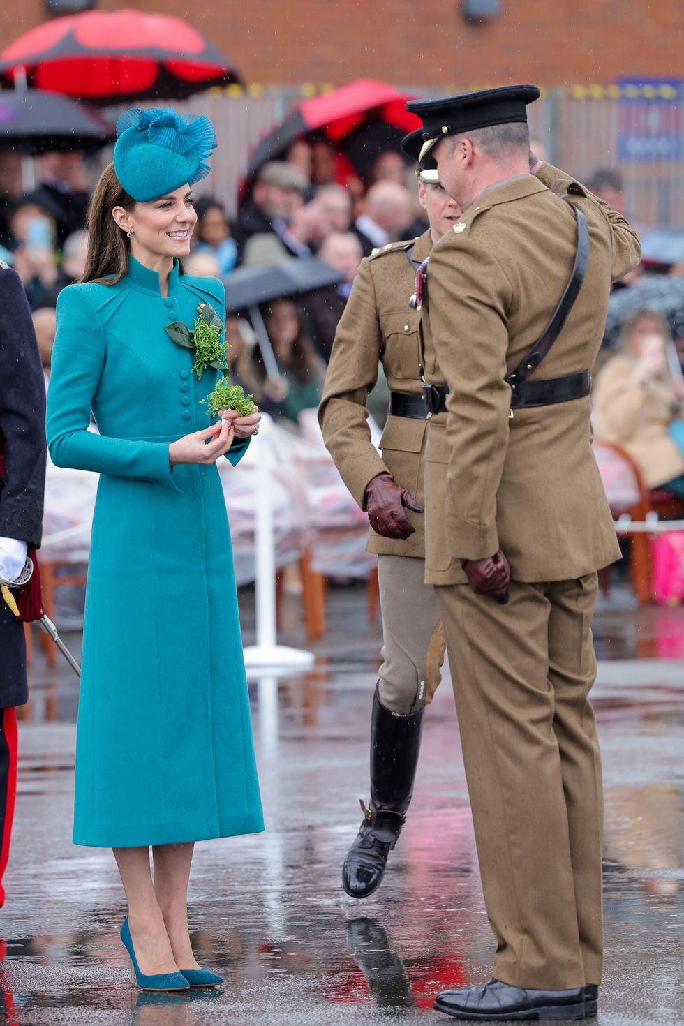 the prince and princess of wales attend the st patrick's day parade