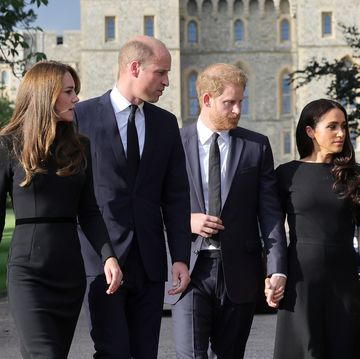 kate middleton, prince william, prince harry, and meghan markle