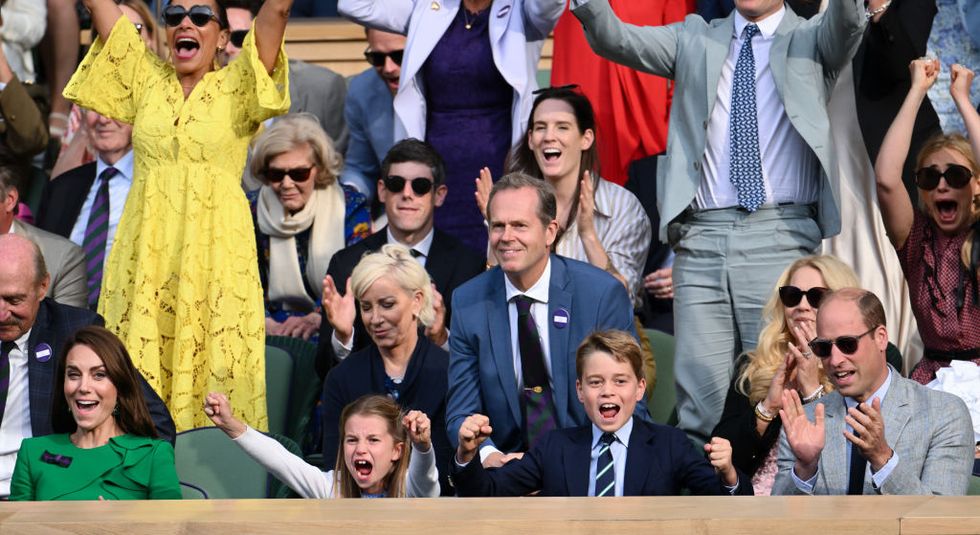 the prince and princess of wales attend wimbledon 2023 day 14