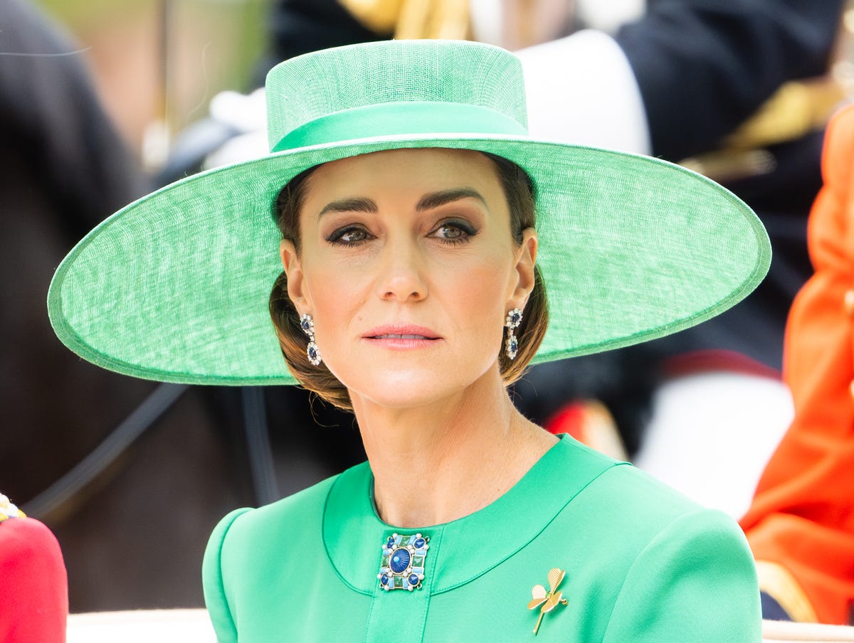 The Princess of Wales Kate Middleton's green Trooping the Colour outfit