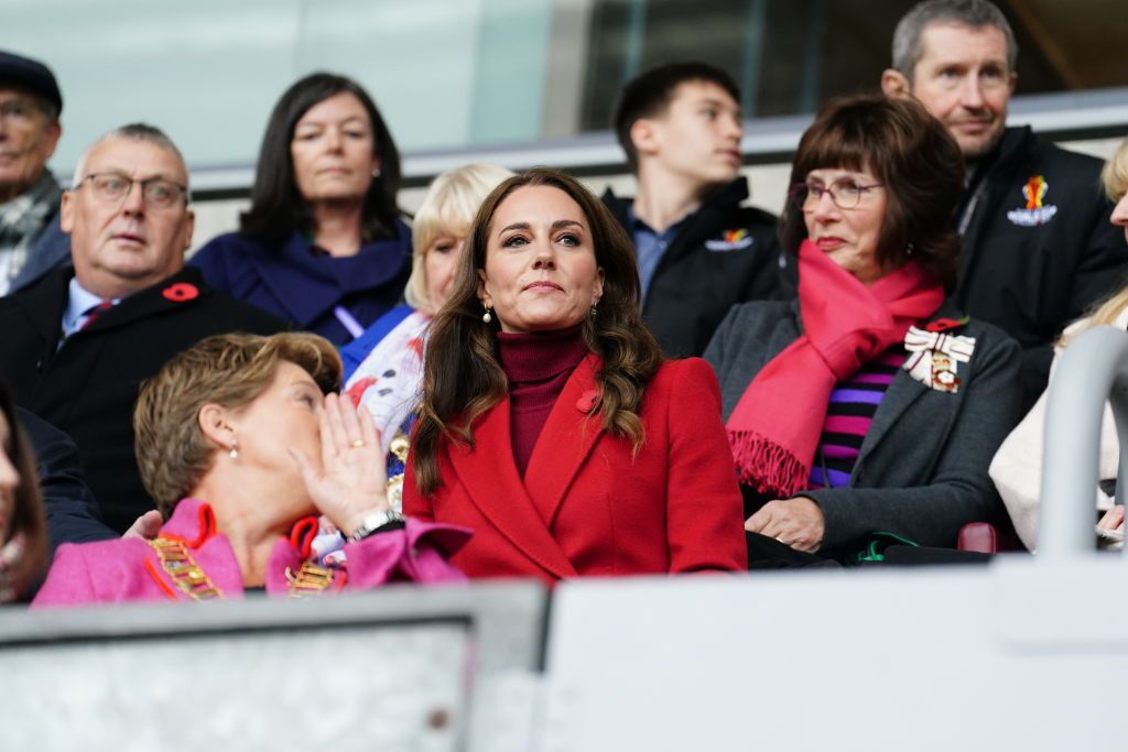 the princess of wales attends the england rugby league world cup 2021 quarter final